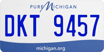 MI license plate DKT9457