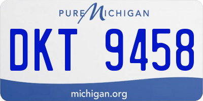 MI license plate DKT9458