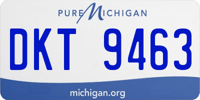 MI license plate DKT9463