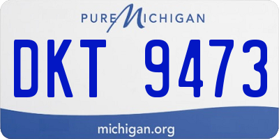 MI license plate DKT9473