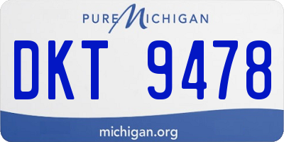 MI license plate DKT9478