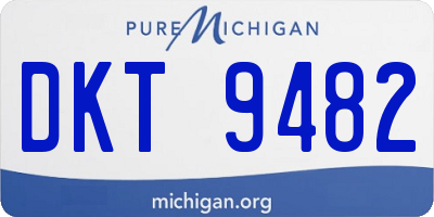 MI license plate DKT9482