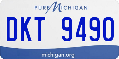 MI license plate DKT9490