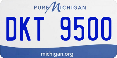 MI license plate DKT9500