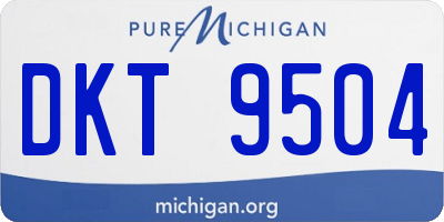 MI license plate DKT9504