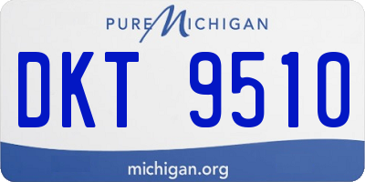 MI license plate DKT9510