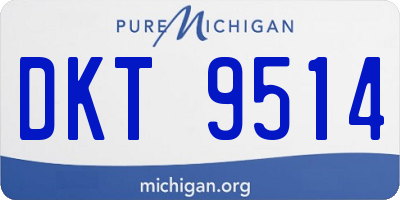 MI license plate DKT9514