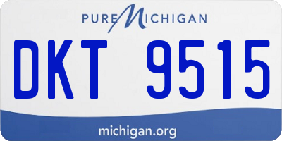 MI license plate DKT9515