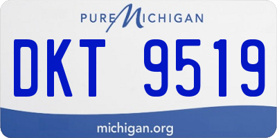 MI license plate DKT9519