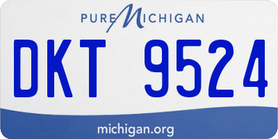 MI license plate DKT9524