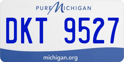 MI license plate DKT9527