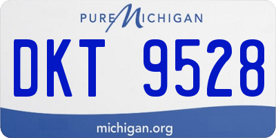 MI license plate DKT9528