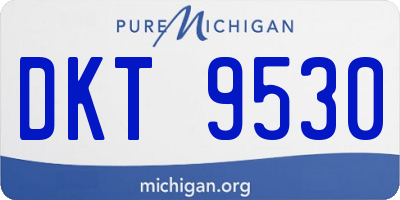 MI license plate DKT9530