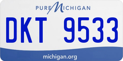 MI license plate DKT9533