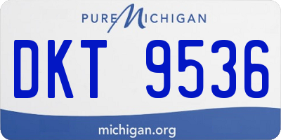 MI license plate DKT9536