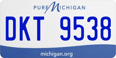 MI license plate DKT9538