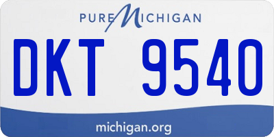MI license plate DKT9540