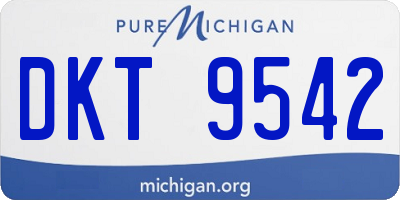 MI license plate DKT9542