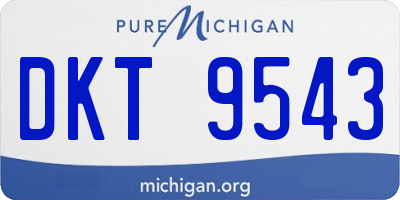 MI license plate DKT9543
