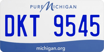 MI license plate DKT9545