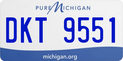 MI license plate DKT9551
