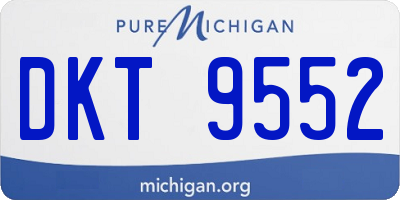 MI license plate DKT9552