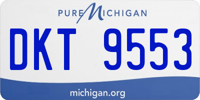 MI license plate DKT9553