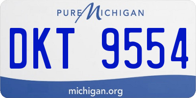 MI license plate DKT9554