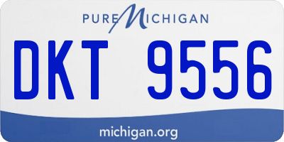 MI license plate DKT9556