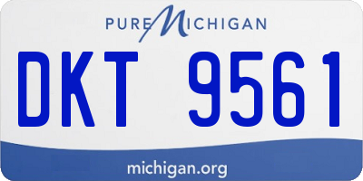 MI license plate DKT9561