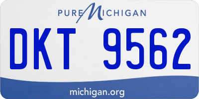 MI license plate DKT9562