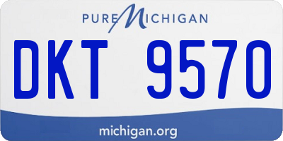 MI license plate DKT9570