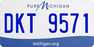 MI license plate DKT9571