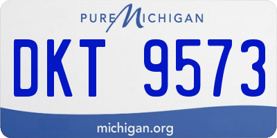 MI license plate DKT9573
