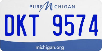 MI license plate DKT9574
