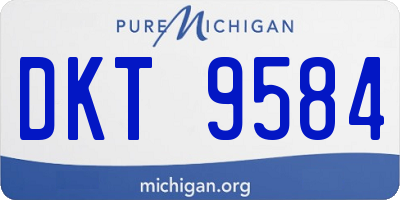 MI license plate DKT9584