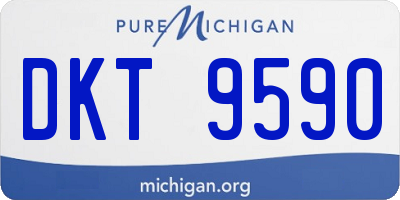 MI license plate DKT9590