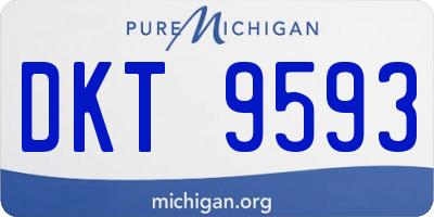 MI license plate DKT9593