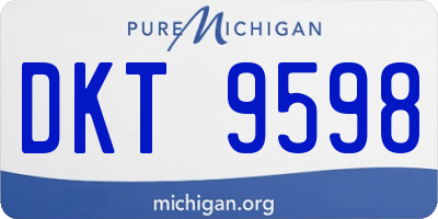 MI license plate DKT9598