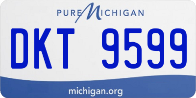 MI license plate DKT9599