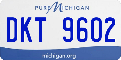 MI license plate DKT9602