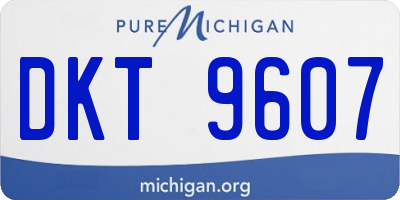MI license plate DKT9607