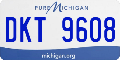 MI license plate DKT9608