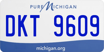MI license plate DKT9609