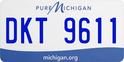 MI license plate DKT9611