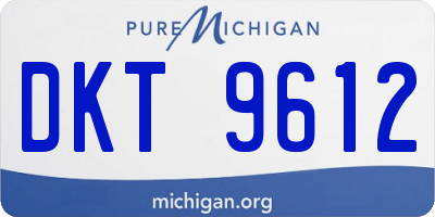 MI license plate DKT9612