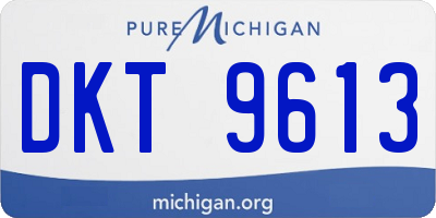 MI license plate DKT9613