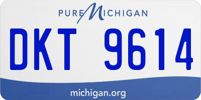 MI license plate DKT9614