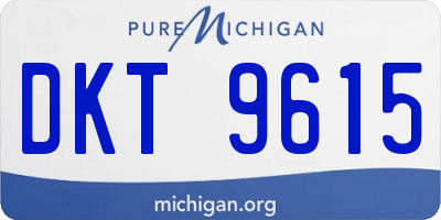 MI license plate DKT9615