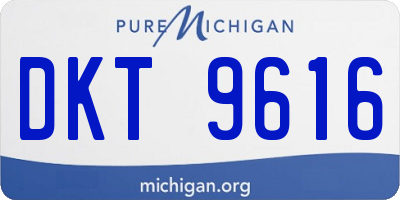 MI license plate DKT9616